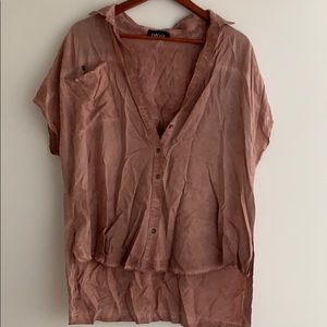 Fabric oversized button up